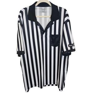 Foot Locker Shirt Referee Shirt Striped Polo Shirt Short Sleeve Polo Shirt 2XL